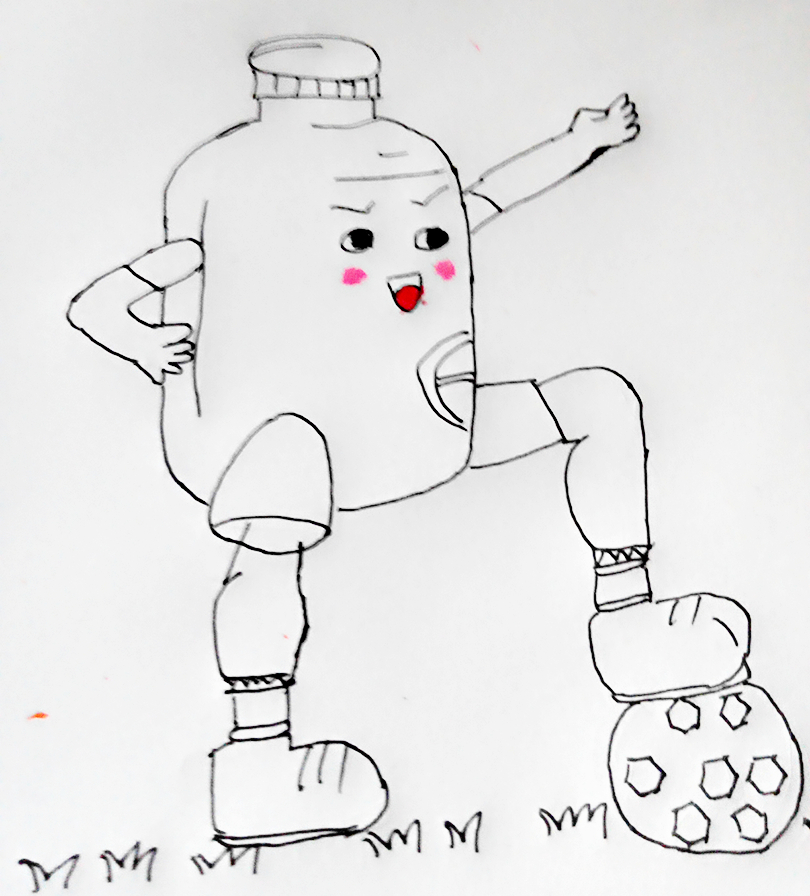 踢足球主题幼儿绘画,幼儿园手工足球主题创意绘画作品