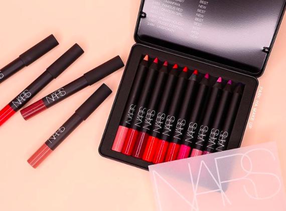 nars口红枫糖红栗子同色,nars春季唇蜜