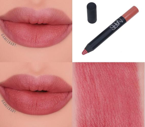 nars口红枫糖红栗子同色,nars春季唇蜜