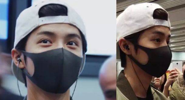 模仿鹿晗口罩,鹿晗同款加厚太空棉空气层口罩