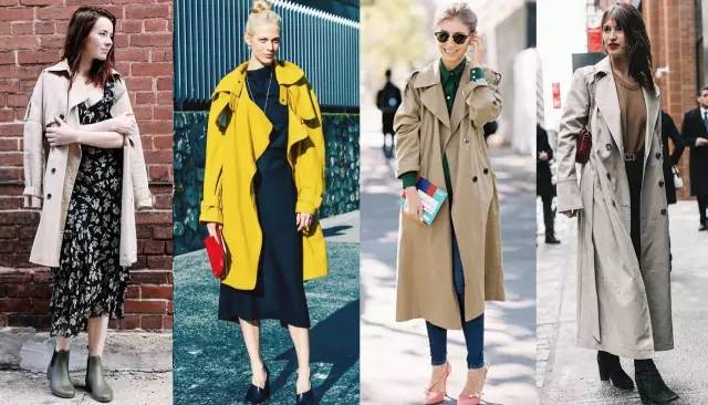 长风衣和短风衣穿搭对比,长风衣外套搭配