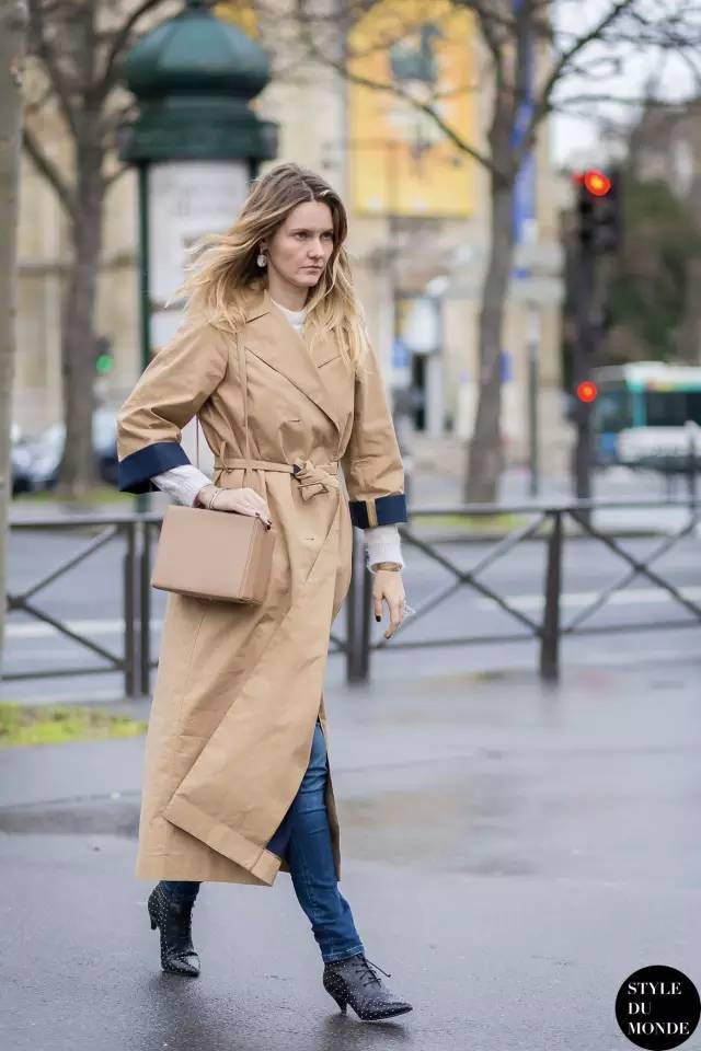 长风衣和短风衣穿搭对比,长风衣外套搭配