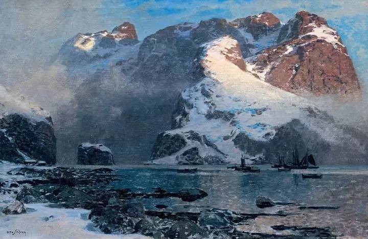 在山的那边海的那边有一群小红狗,在山的那边海的那边有一个蓝精灵