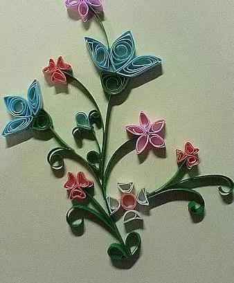 简单立体衍纸纸艺教程,衍纸艺术花朵