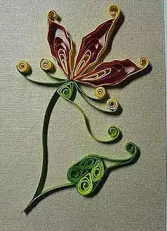 简单立体衍纸纸艺教程,衍纸艺术花朵