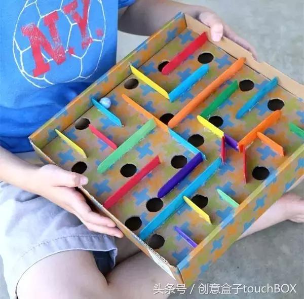 户外纸箱玩具自制多种玩法,疫情期间纸箱玩法