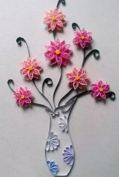 简单立体衍纸纸艺教程,衍纸艺术花朵