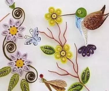 简单立体衍纸纸艺教程,衍纸艺术花朵