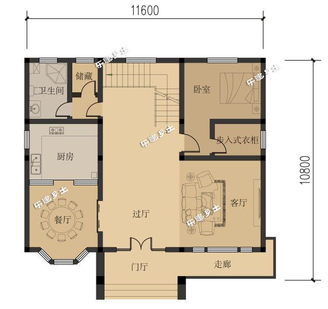 12x11三层房屋设计图,8x11米三层装修效果图
