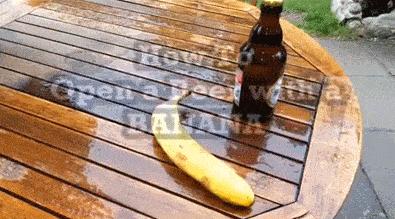 一根香蕉开啤酒瓶，你也可以