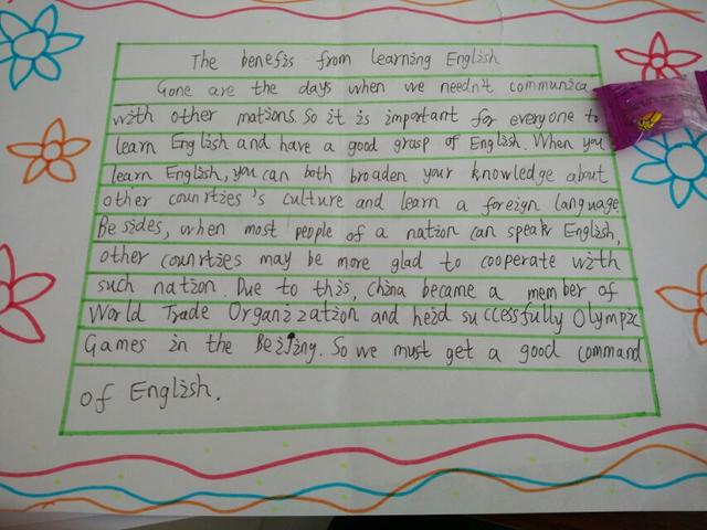 使出洪荒之力画手抄报,英语自画像为主题手抄报