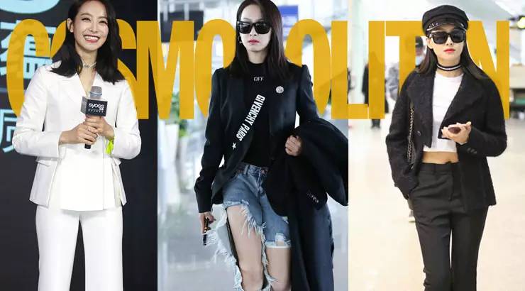 下周穿什么｜白西装+开叉裤=显瘦2kg？宋茜表示肯定