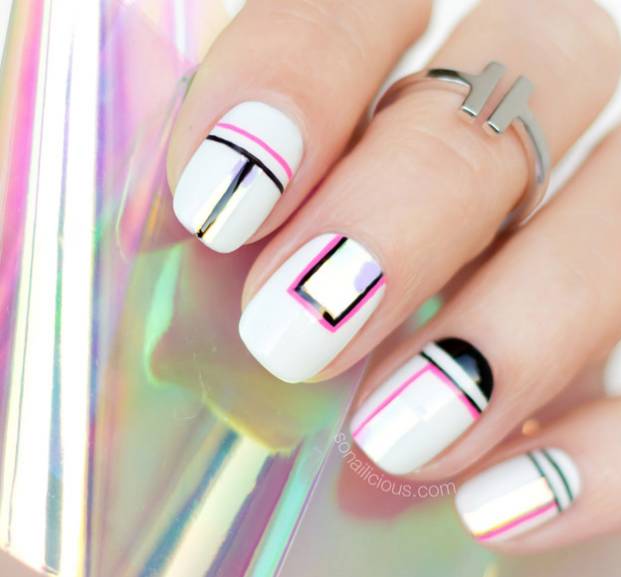 好看又好做的美甲diy教学,美甲小技巧学会在家就能做哦