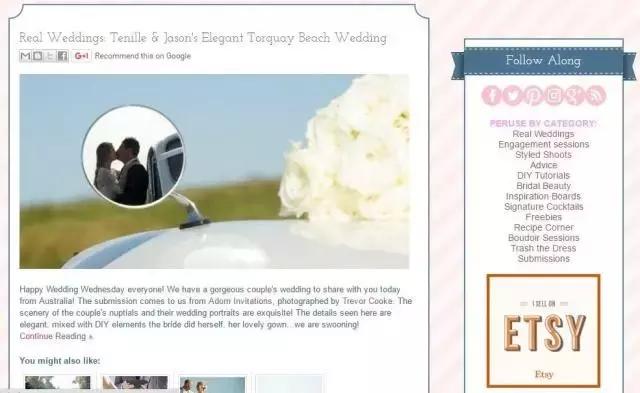 2017年超优秀的100个国外婚礼博客，赶紧收藏！错过无