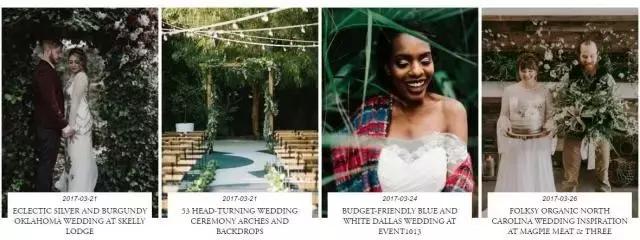 2017年超优秀的100个国外婚礼博客，赶紧收藏！错过无