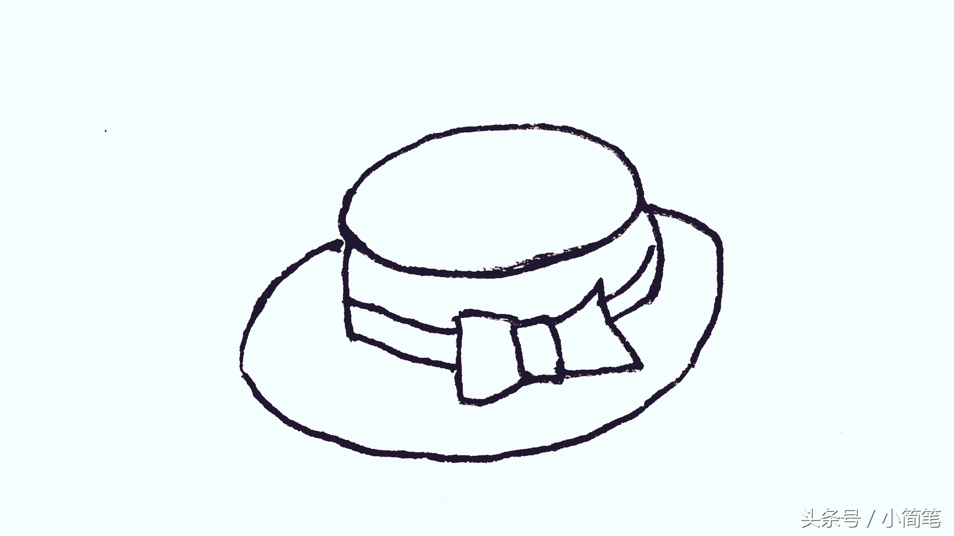 警察帽子简笔画画法,幼儿园冬季帽子简笔画简单又好看