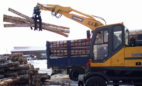 挖掘机抓木器变形,最合适抓木头的挖掘机