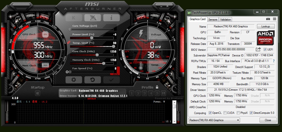 蓝宝石rx4601024sp,蓝宝石rx4604g白金版功耗多少