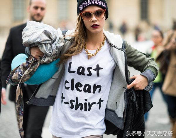 长袖slogantee,怎么穿slogant恤最时髦