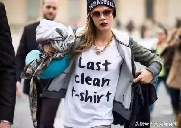 长袖slogantee,怎么穿slogant恤最时髦