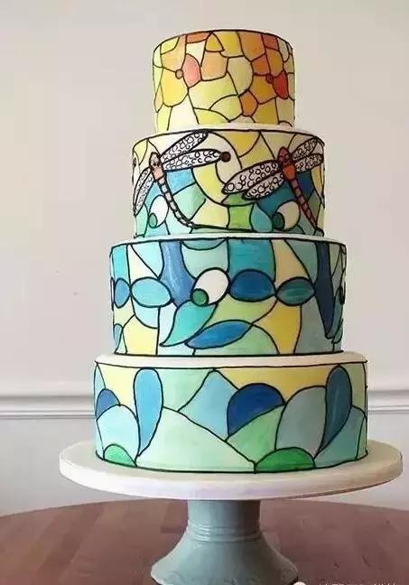 翻糖结婚十周年蛋糕,婚礼翻糖蛋糕ins