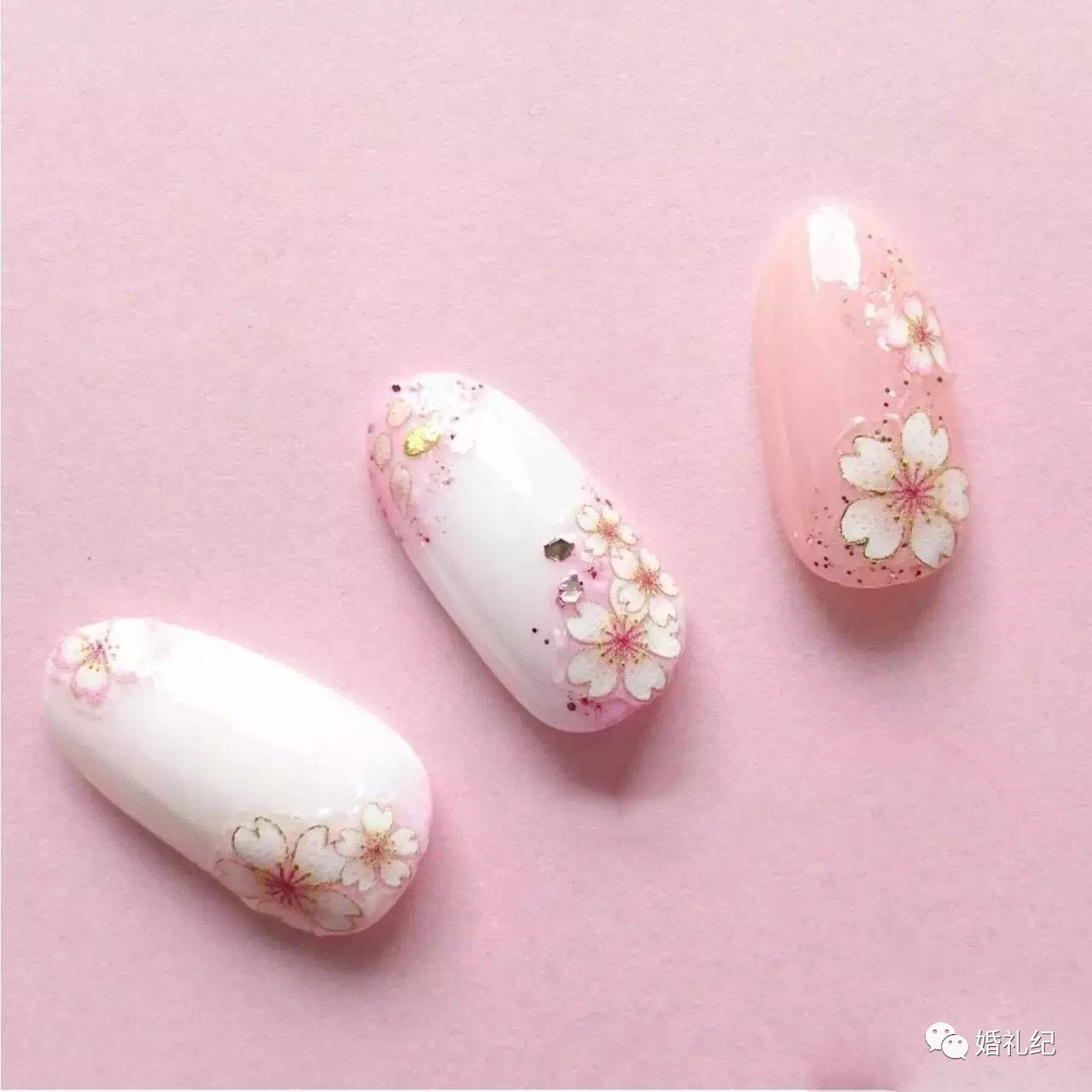新娘美甲裸色系短甲,最近新娘美甲火爆款