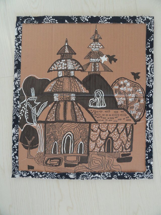 废纸箱做户外儿童玩具,废纸箱做可爱的宝宝