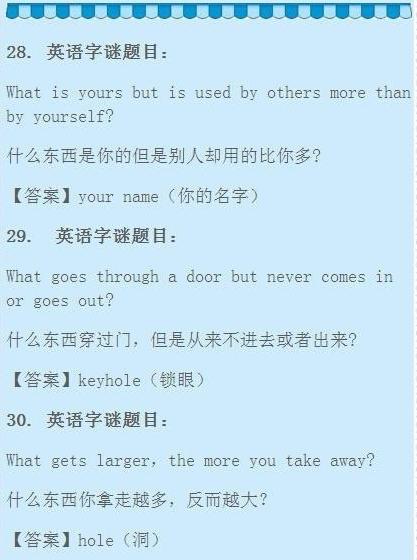 幽默趣味英语脑筋急转弯,脑筋急转弯100题搞笑英语