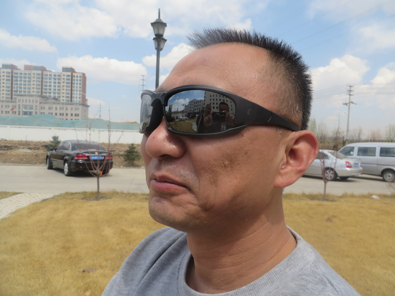 时尚防眩光运动眼镜,弧形环抱运动眼镜