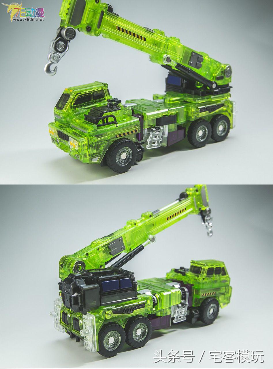 变形金刚大力神模玩,透明版变形金刚大力神推土机