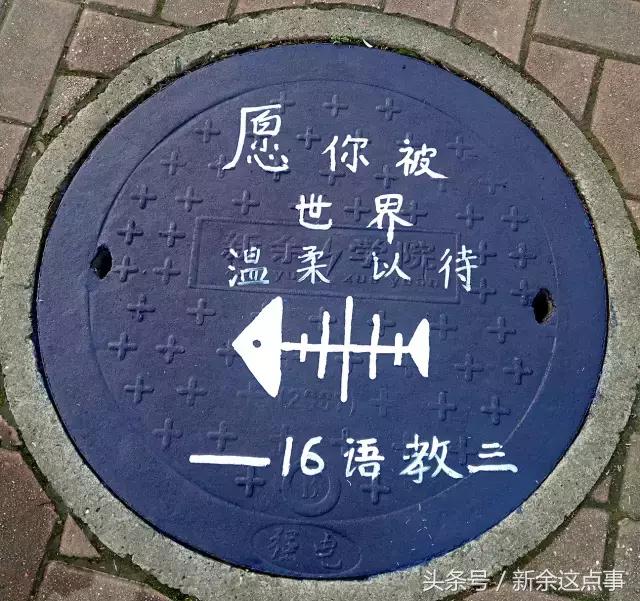 萌萌哒！新余某学校校园里的井盖换上”新衣服“啦，快来围观～