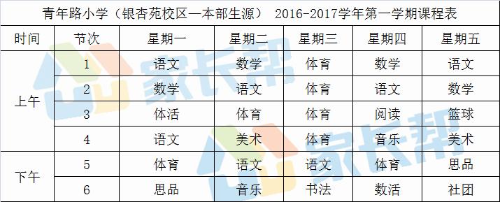 合肥小学1年级课程,合肥市第一中学课程表