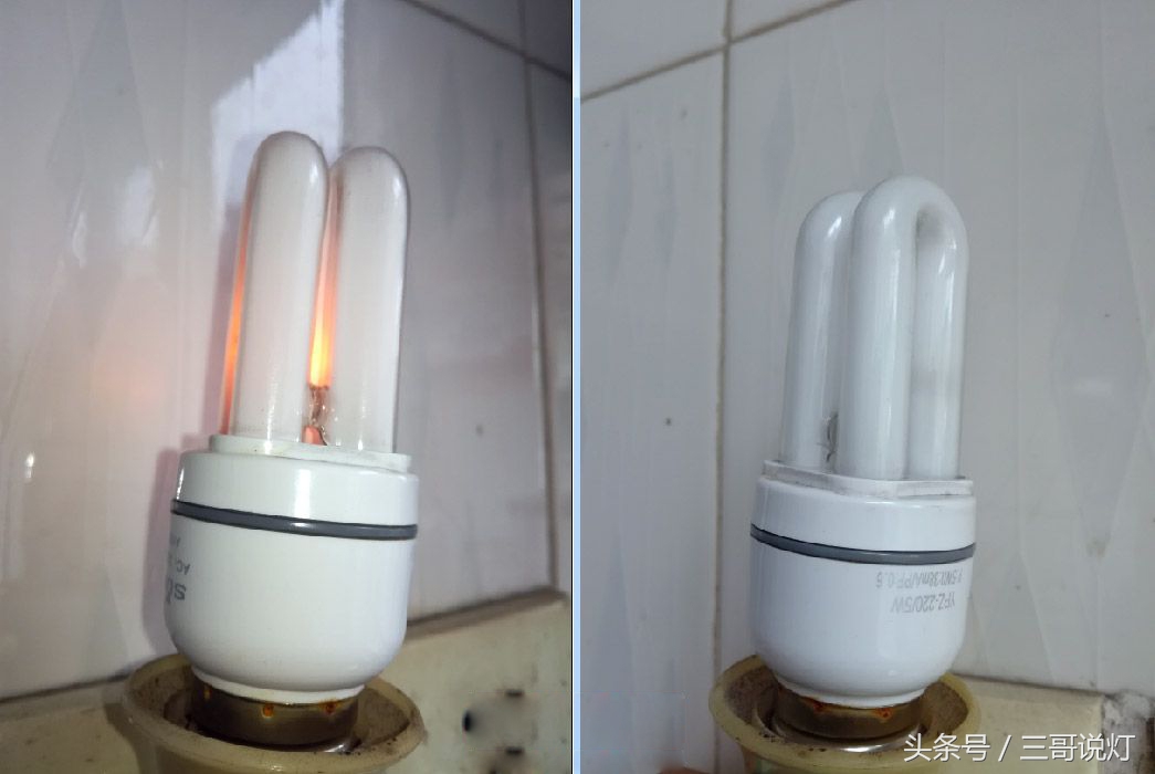 拆解日光灯,松下节能灯拆解