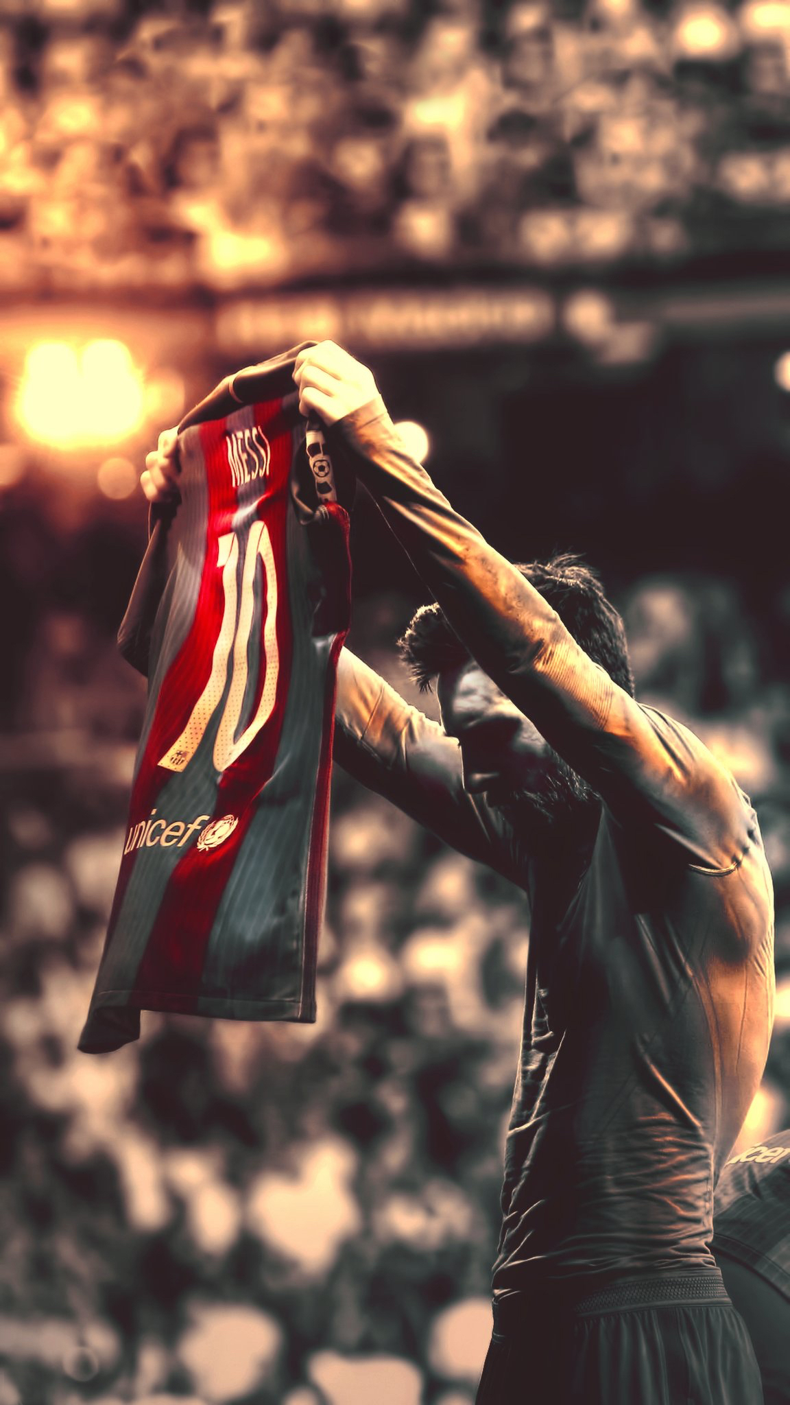 梅西对皇马举球衣高清壁纸,梅西绝杀皇马壁纸