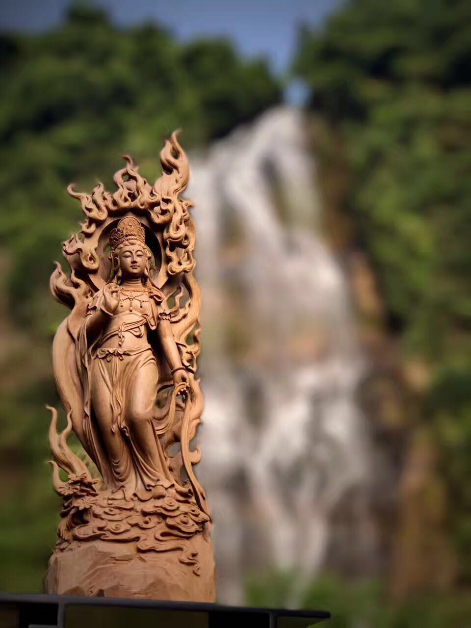 大根雕观音,根雕观音摆件欣赏