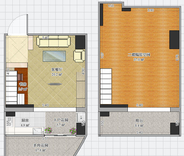 衣帽间卧室一体公寓房,主卧和儿童房套房设计