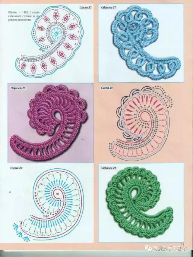 爱尔兰花和叶子大全，最令人心动的钩编之法（附图解）