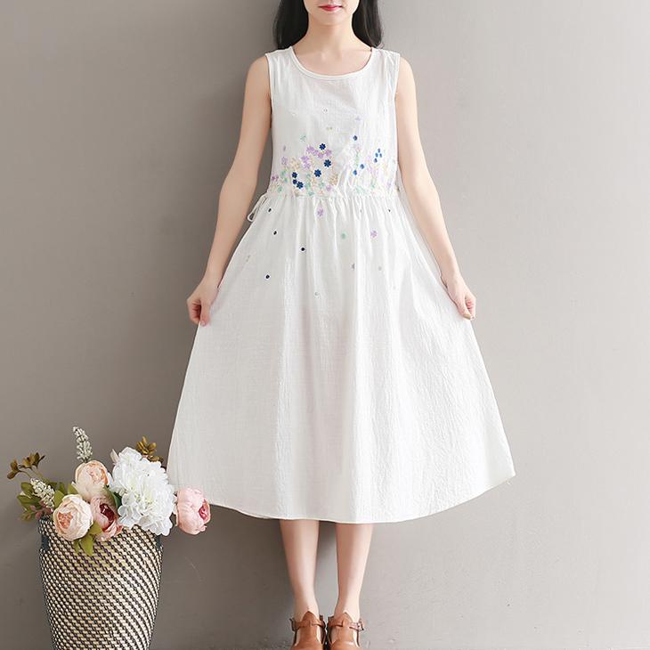 棉麻连衣裙，整个夏天都是小清新小女孩！