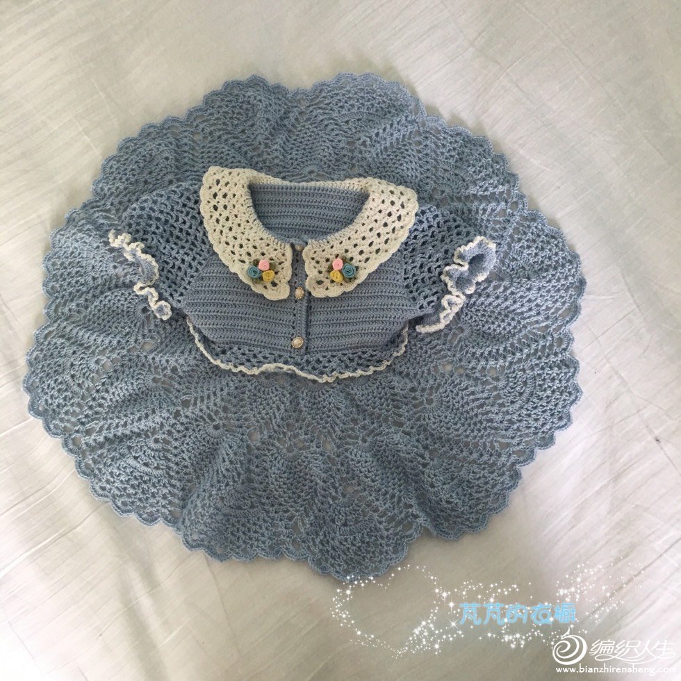 儿童钩针公主裙教程,儿童泡泡袖钩针裙小红书款