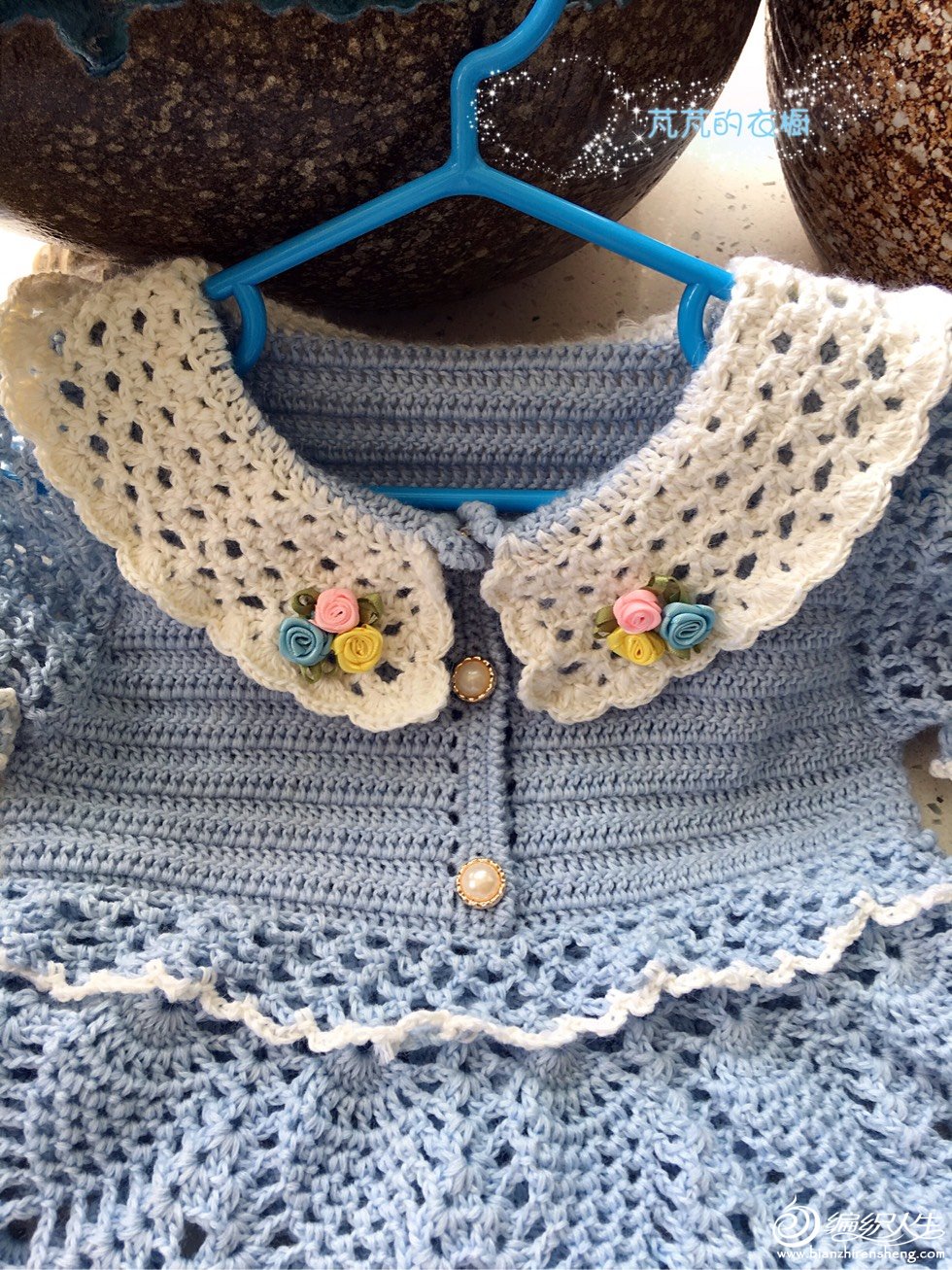 儿童钩针公主裙教程,儿童泡泡袖钩针裙小红书款