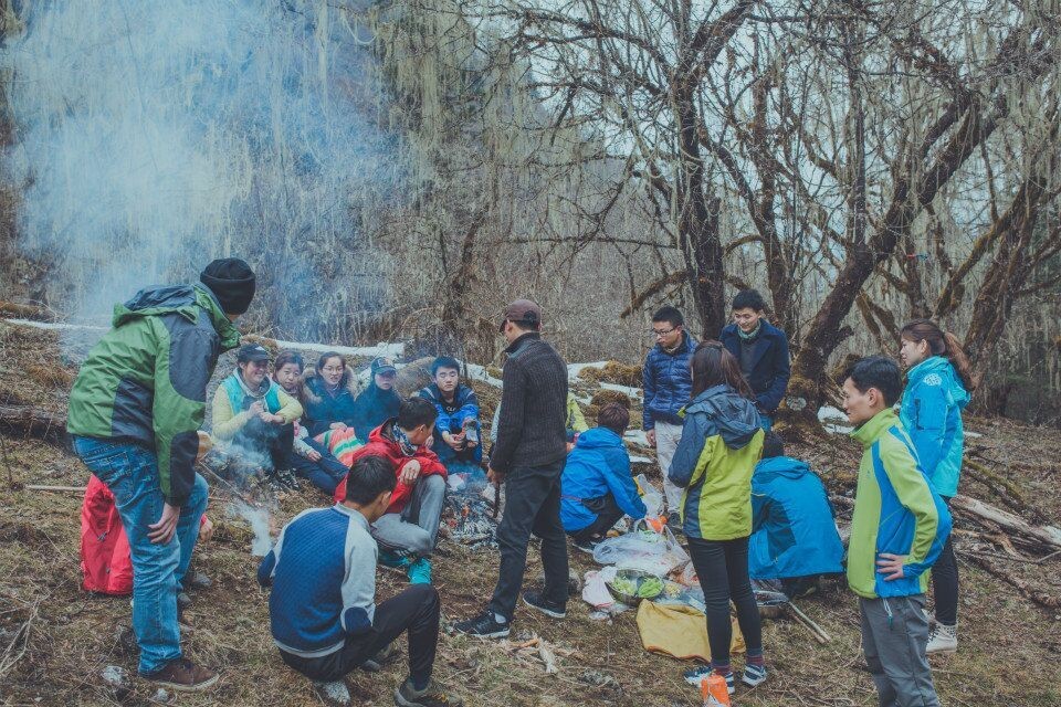 成体背包客带起包子重回甲尔猛措