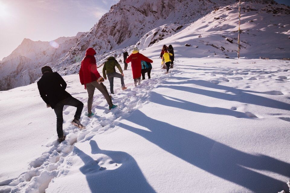 成体背包客带起包子重回甲尔猛措