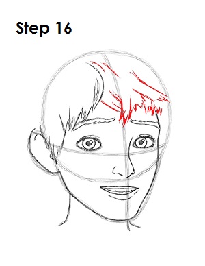 下面的学习如何画个冻的头发都白了的人