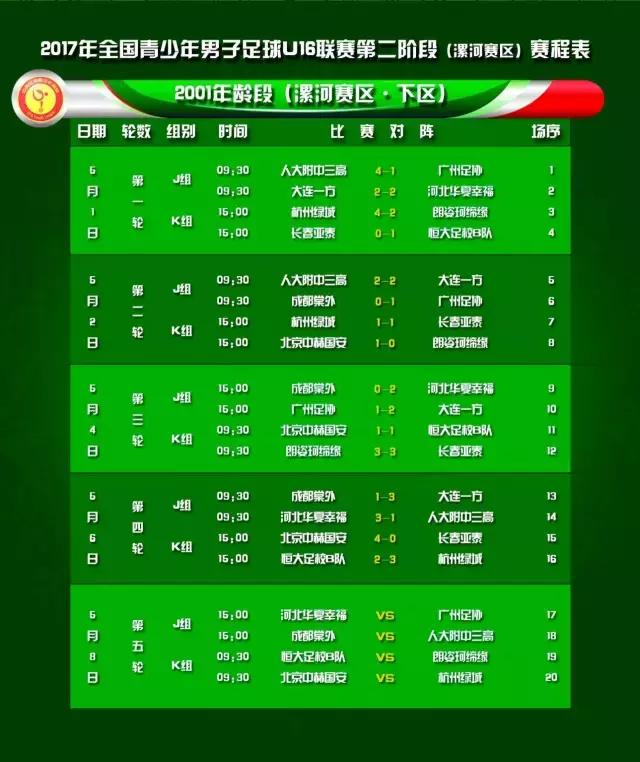 延边u16决赛,延边富德北京国安录播