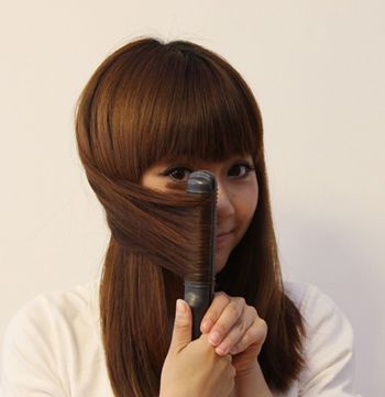 梨花烫中短发内扣发型,中长款梨花烫发发型图片