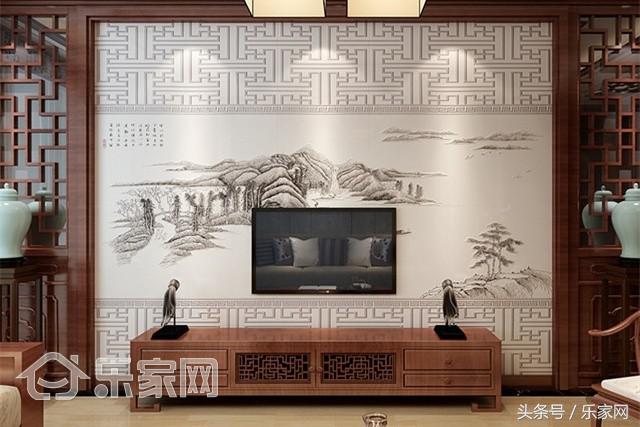 实用电视背景墙图片大全,瓷砖山水画电视背景墙图集