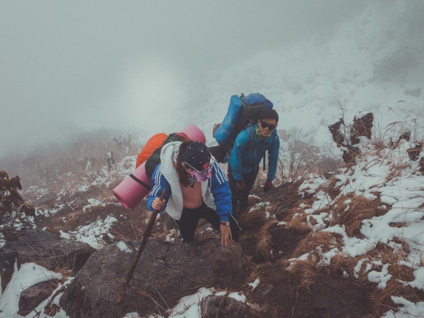 成体背包客带起包子重回甲尔猛措