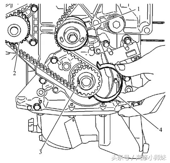 07年标致3072.0正时记号图解,13年标志307手动挡正时教程