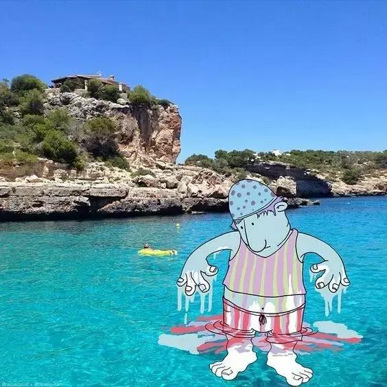 一组黑白手绘插画作品分享,一组手绘人像插画作品分享