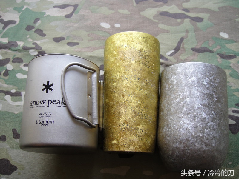 日本雪峰双层钛杯,高颜值的钛杯